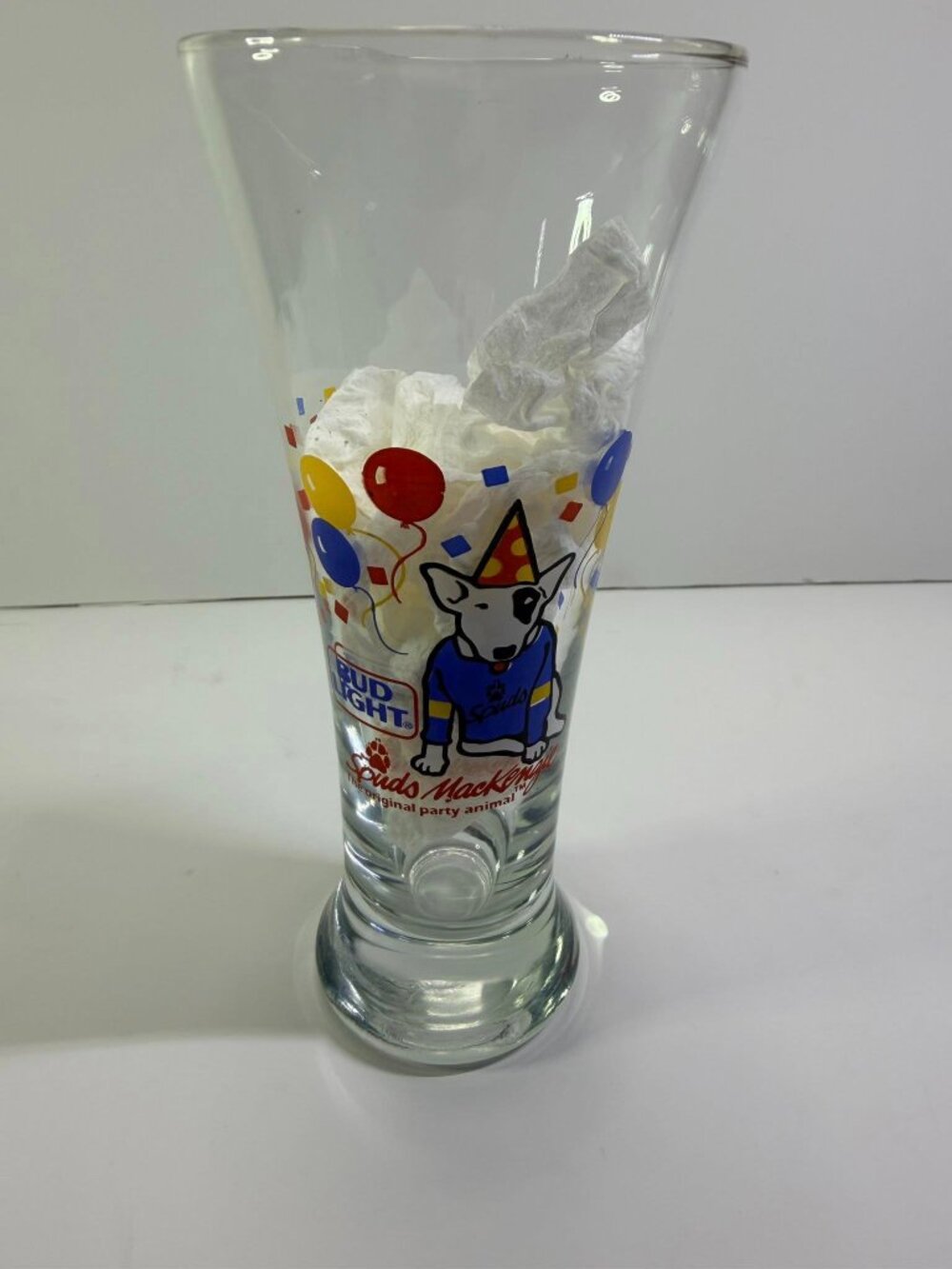Bud Light Spuds MacKenzie 1987 Party Animal Highball Glass